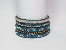 Load image into Gallery viewer, W5-231 Crystal Beads  5 rounds wrap Bracelet
