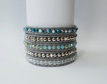 Load image into Gallery viewer, W5-243 Crystals 5 rounds  wrap Bracelet
