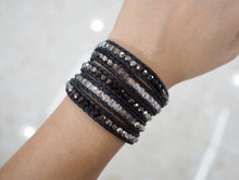 Load image into Gallery viewer, W5-300 Crystal 5 rounds wrap Bracelet
