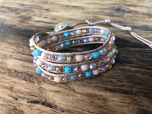Load image into Gallery viewer, W3-097 Crystal 3 rounds wrap bracelet
