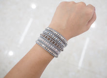 Load image into Gallery viewer, W5-298 Crystal 5 rounds wrap Bracelet
