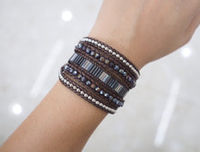 Load image into Gallery viewer, W5-304 Crystal 5 rounds wrap Bracelet
