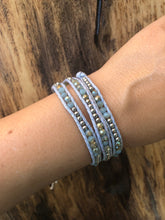 Load image into Gallery viewer, W3-098 Crystal 3 rounds wrap bracelet
