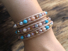 Load image into Gallery viewer, W3-097 Crystal 3 rounds wrap bracelet
