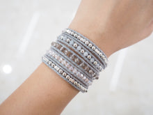 Load image into Gallery viewer, W5-298 Crystal 5 rounds wrap Bracelet

