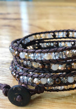 Load image into Gallery viewer, W5-252 Crystal 5 rounds wrap Bracelet

