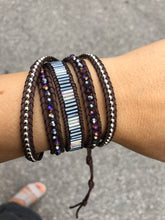 Load image into Gallery viewer, W5-259 Crystal  5 rounds wrap Bracelet
