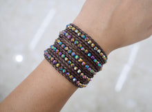 Load image into Gallery viewer, W5-301 Crystal 5 rounds wrap Bracelet
