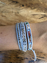 Load image into Gallery viewer, W3-103 Crystal 3 rounds wrap bracelet
